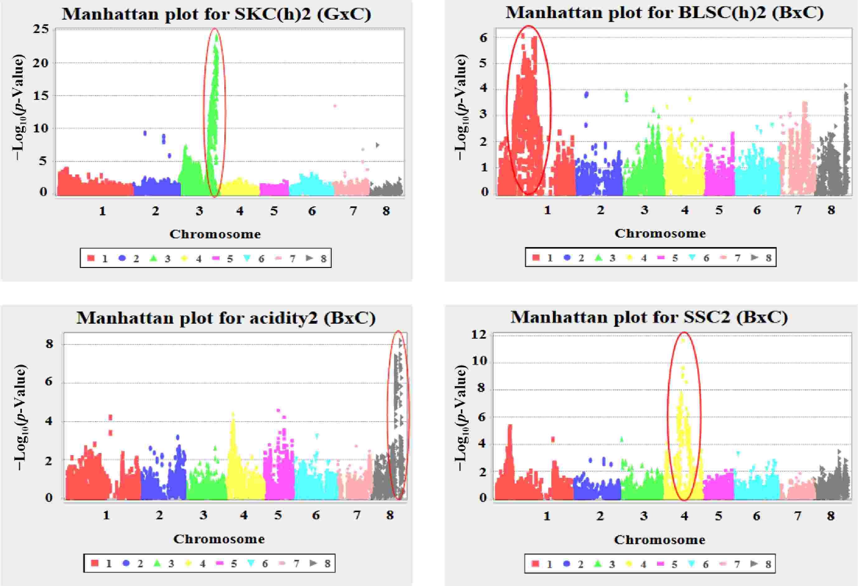 GBS-based marker–trait association and genetic mapping for