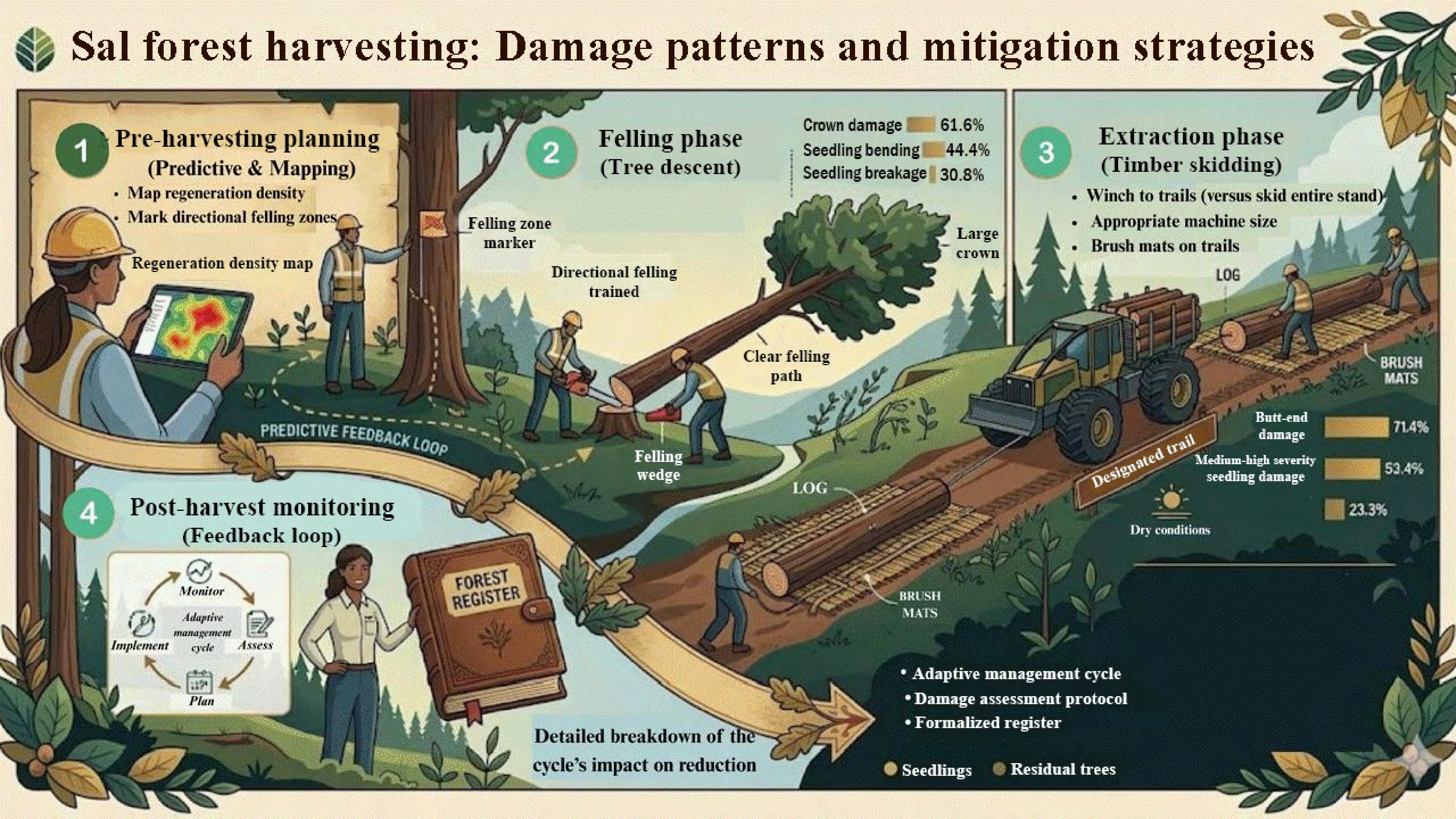 Timble Extraction Damage to residual plants during felling and timber extraction on Sal ...