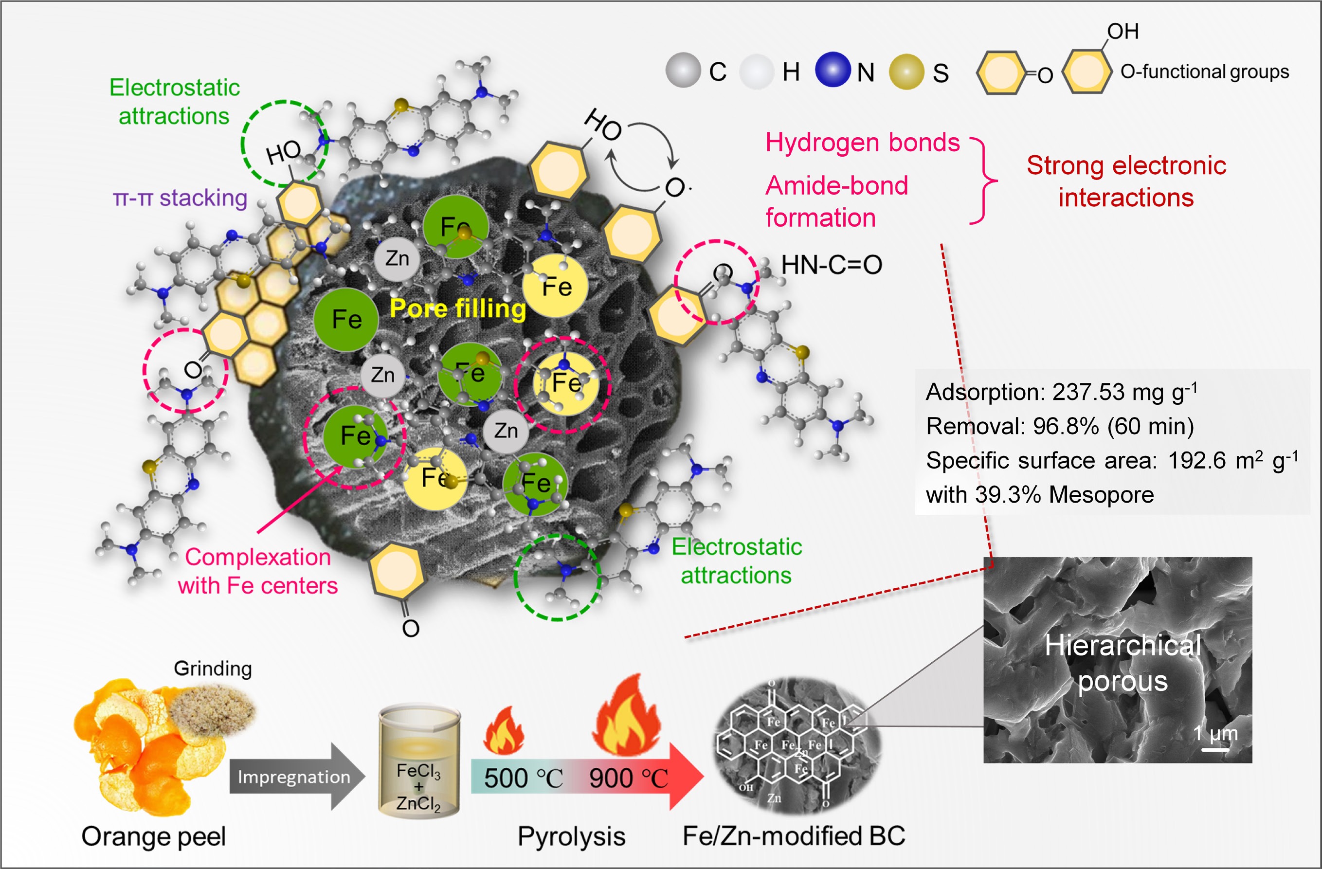 Hierarchical porous biochar with Fe/Zn co-activation derived from ...