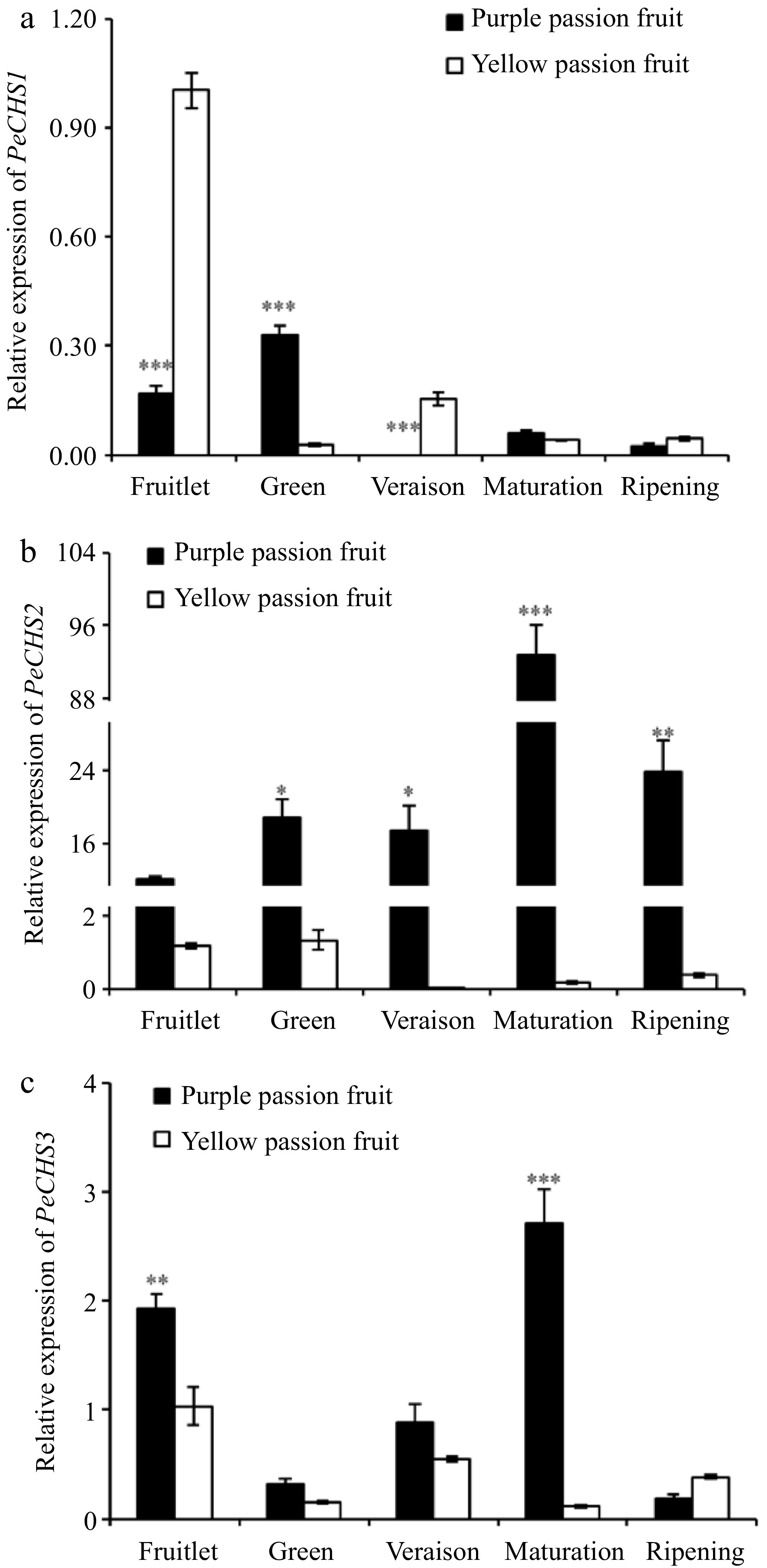 Changes in fruit anthocyanins, their biosynthesisrelated enzymes and